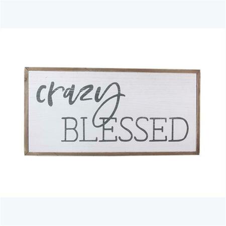 YOUNGS Wood Framed Crazy Blessed Wall Sign 19988